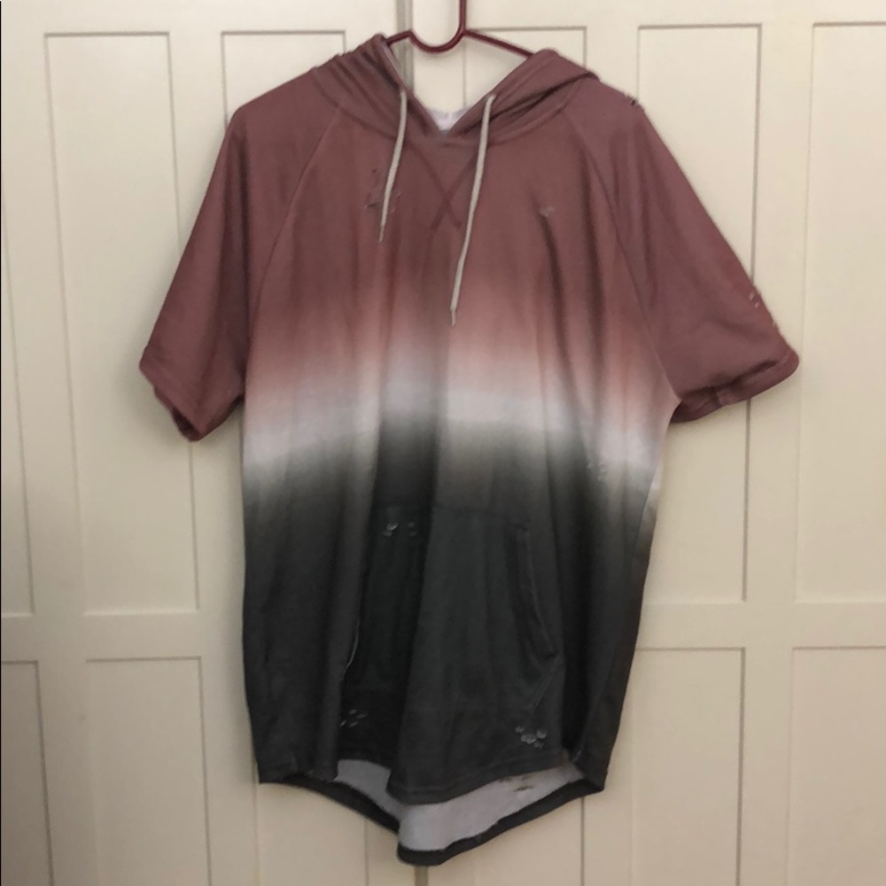 Men’s carbon short sleeve hooded top
